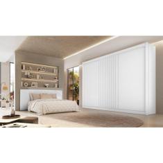 Imagem de Guarda Roupa Casal 3 Portas 6 Gavetas Vitoria 100% Mdf Móveis Europa Branco