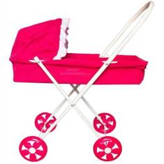 Imagem de Carrinho De Boneca Bebê Reborn Rosa ou Azul Brinquedo Infantil Dobráve