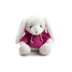 Imagem de Coelho Pelúcia com Blusa Moletom Capuz - Rosa - 20cm - 01 unidade - Cr