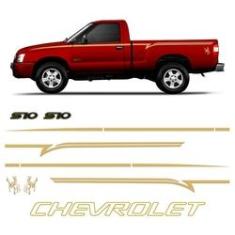 Imagem de Kit Faixa S10 Rodeio 2001 Adesivo Chevrolet + Emblemas