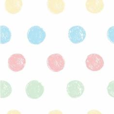 Imagem de Papel De Parede Adesivo Poá Infantil 254181 0,58X3,00M