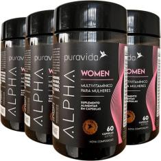 Imagem de Alpha Women Multivitamínico Puravida 4 X 60 Cápsulas