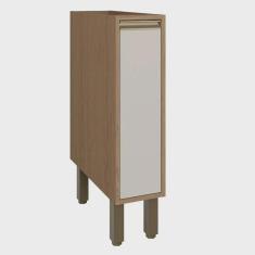 Imagem de Armario Balcao 1 Gaveta Sem Tampo Cozinha Porta Condimentos 20x58,5 cm Vitória Rimo Carvalho/Off White - 100% mdf