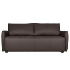 Imagem de Sofá Living 3 Lugares Sala De Estar 220cm Virtus L07 Couro Marrom Café - Mpozenato