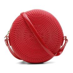 Imagem de Bolsa Redonda Pequena Moda Fashion Feminina Alça Transversal Para Pass