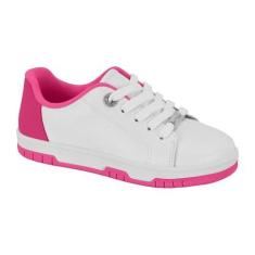 Imagem de Tênis Infantil Casual Napa Branco Pink Molekinha 2562.110