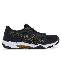 Imagem de Tênis Asics Gel Rocket 11 Preto e Dourado
