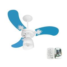 Imagem de Ventilador Teto Super Baby Colors 3 Pás Mdf Branco/Azul 220V - Venti-D
