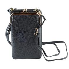 Imagem de Bolsa para Celular Antiarranhões PU Bolsa de Ombro Fivela de Hardware Elegante e Macia para Mulheres Festa de Natal (Tamanho uniforme)