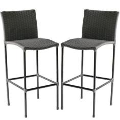 Imagem de Kit 2 Banquetas Havaí em Fibra Sintética Trama Dupla Artesanal  para Á