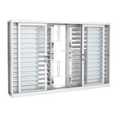 Imagem de Janela Veneziana Multiflex Grade Elo em Aço 120 x 200 x 16 cm 6 Folhas