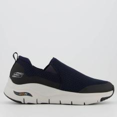 Imagem de Tênis Skechers Arch Fit Preto e Branco-Masculino