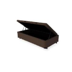 Imagem de Cama Box Baú Solteirão King Blindado Linhão Marrom 203X96x44 Cm - Impe