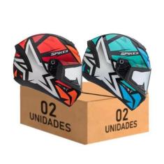 Imagem de Capacete Feminino Masculino Fechado Peels Spike Il 1st Vermelho E Verd