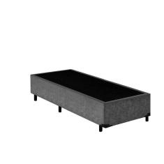 Imagem de Base Box Solteirão King Blindado Suede Cinza 203x96x40xm