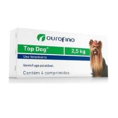 Imagem de Vermifugo Ourofino Top Dog para Cães de até 2.5 Kg - 4 Comprimidos