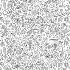 Papel De Parede Com Desenho Para Colorir Mix 2,70 X 0,57m 3