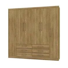 Imagem de Guarda Roupa Pernambuco 6 Portas Nature/brisa - Vlr