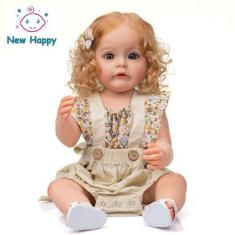 Imagem de Boneca Reborn Loira Realista Corpo De Silicone - New Happy