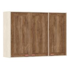 Imagem de Armário Aéreo De Cozinha 120 Cm 3 Portas 5 Prateleiras