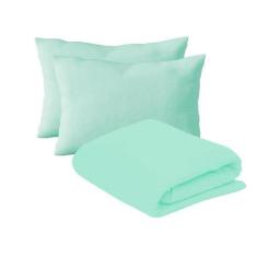 Imagem de Jogo De Lençol 3 Peças Queen 1,58M X 1,98M Verde Arrumadinho Enxovais
