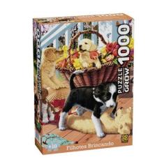 Imagem de Puzzle 1000 Peças Filhotes Brincando - Grow