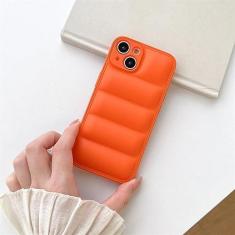 Imagem de Capa de telefone de couro de silicone macio de luxo para iPhone 14 13 12 11 Pro Max 7 8 Plus X XR XS Max SE 2022 Capa de proteção de lente de câmera, laranja, para iPhone 12