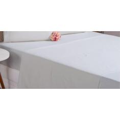 Imagem de Lençol Casal King Sem Elástico Branco Algodão  - BruceBaby Bordados, B