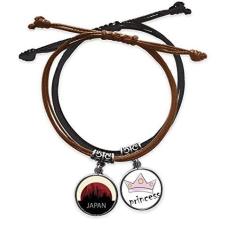 Imagem de DIYthinker Pulseira de couro com corrente de mão e corrente de mão com contorno de marco de arquitetura