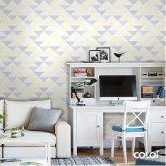 Imagem de Papel de Parede Lavável Triângulos s e s 6m