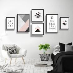 Imagem de Conjunto Kit 6 Quadros Decorativos  E  Essencial