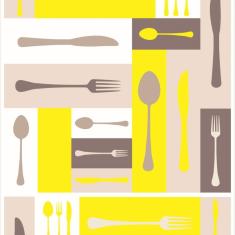 Imagem de Papel De Parede Adesivo Lavável Mesa De Talheres 18M