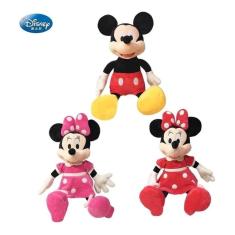 Imagem de 3 Pelucias Mickey Minnie Rosa E Minne Vermelha Musicais 28cm