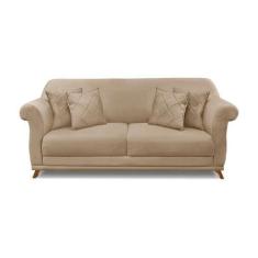 Imagem de Sofá 3 Lugares Abruzzo Suede Bege 180 cm - Spezzia Decor