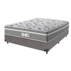 Imagem de Cama Box e Colchão Evolution Molas Ensacadas Viúvo Probel,  Cinza