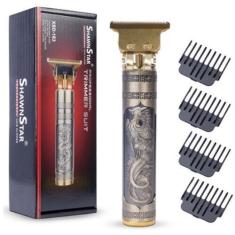 Imagem de Cortador De Cabelo Dourado Recarregável: Estilo Premium - A.R Variedad