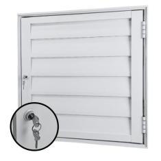 Imagem de Porta Alçapão Alumínio Branco Venezianas Ventiladas Linha - Atlantica