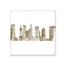 Imagem de Adesivo brilhante de ejo de cerâmica Shanghai China com desenho de ponto de referência