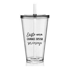 Imagem de Copo com tampa e canudo Acriílico Personalizado