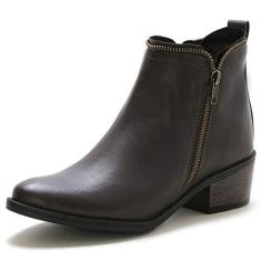 Imagem de Bota Cano Curto Feminina Com Detalhes Em Zíper
