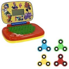 Imagem de Kit Laptop Infantil Educativo Candide Patati Patatá Bilíngue + 1 Fidget Spinner Sortido