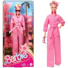 Imagem de Boneca Barbie Filme Coleção Macacão Rosa Loira Mattel Hrf29