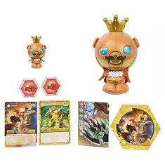 Imagem de Bakugan 2021 Gold King Cubbo Deka Pack Jumbo Figura Colecionável de Transformação com King Cubbo 2-inch Core Figure e Trading Cards