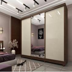 Imagem de Guarda Roupa Casal 3 Portas 4 Gavetas Somalia Com Porta Espelho Espres