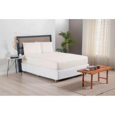 Imagem de Jogo de Lençol Casal King Size Versatile Ponto Palito Simples 3 Peças Micropercal 300 Fios