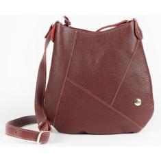 Imagem de Bolsa Amanda Feminina Transversal Em Couro Rubi - Betania Couros