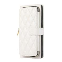 Imagem de Capa de telefone carteira de couro com cordão crossbody para Samsung Galaxy S24 S23 Ultra S22 Plus S21 S20 FE S10 Capa flip com corda de pulso, branca, para Samsung S8 Plus