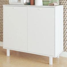 Imagem de Armário De Cozinha 2 Portas 2 Prateleiras Branco 216 - Pnr Móveis - Br