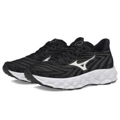 Imagem de Mizuno Tênis de corrida feminino Wave Sky 8, Preto, prata, 41
