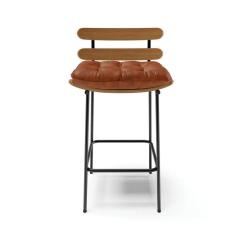 Imagem de Banqueta Alta Costela Decorativa Corino Estofado